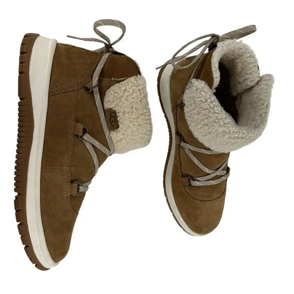 UGG Lakesider Heritage Lace Suede Leather Waterproof Boots Women’s Size 8